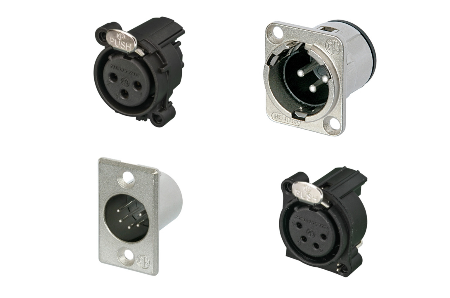 NEUTRIK XLR Connectors Professional Cable and Chassis Connectors